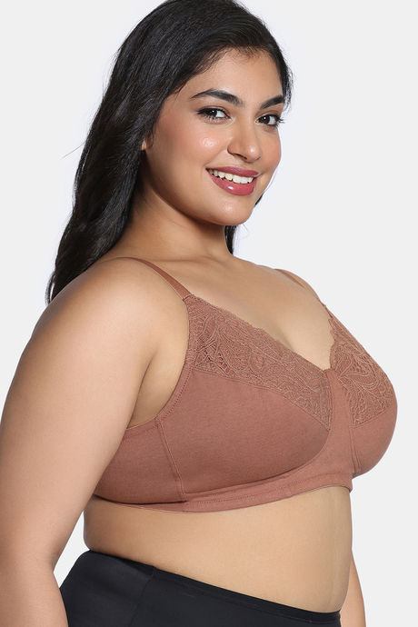 Zivame True Curv Beautilful Basics Double Layered Non Wired Full Coverage Super Support Bra - Argan Oil — image 3